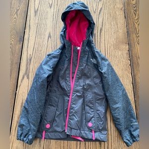 Girls North Face Warm Storm Rain Jacket (size 5)
